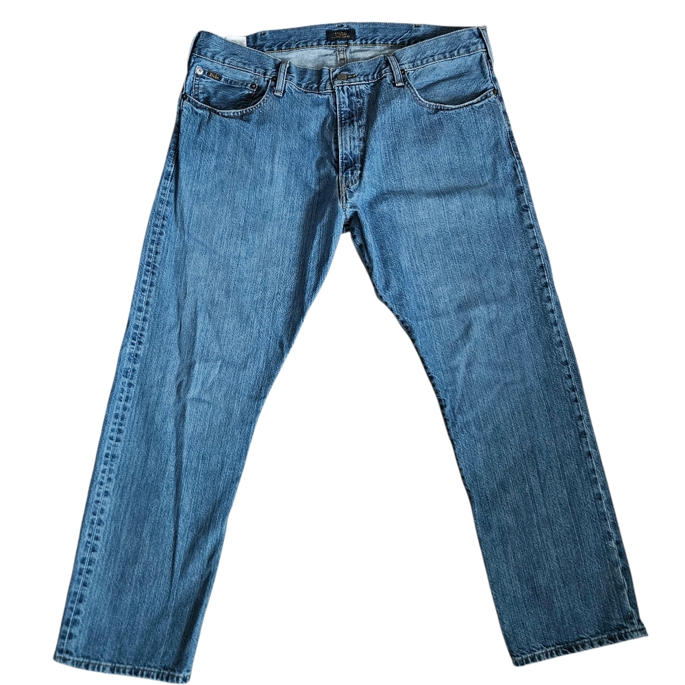 Polo Ralph Lauren Mens Hampton Relaxed Straight Leg Blue Jeans Sz 38x30 (40x29)